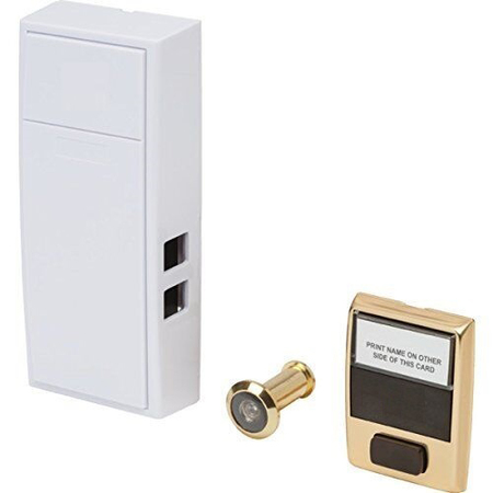 NEWHOUSE HARDWARE Mechanical 2-Note Wireless Doorbell Chime and Push Button with Viewer MCH2V